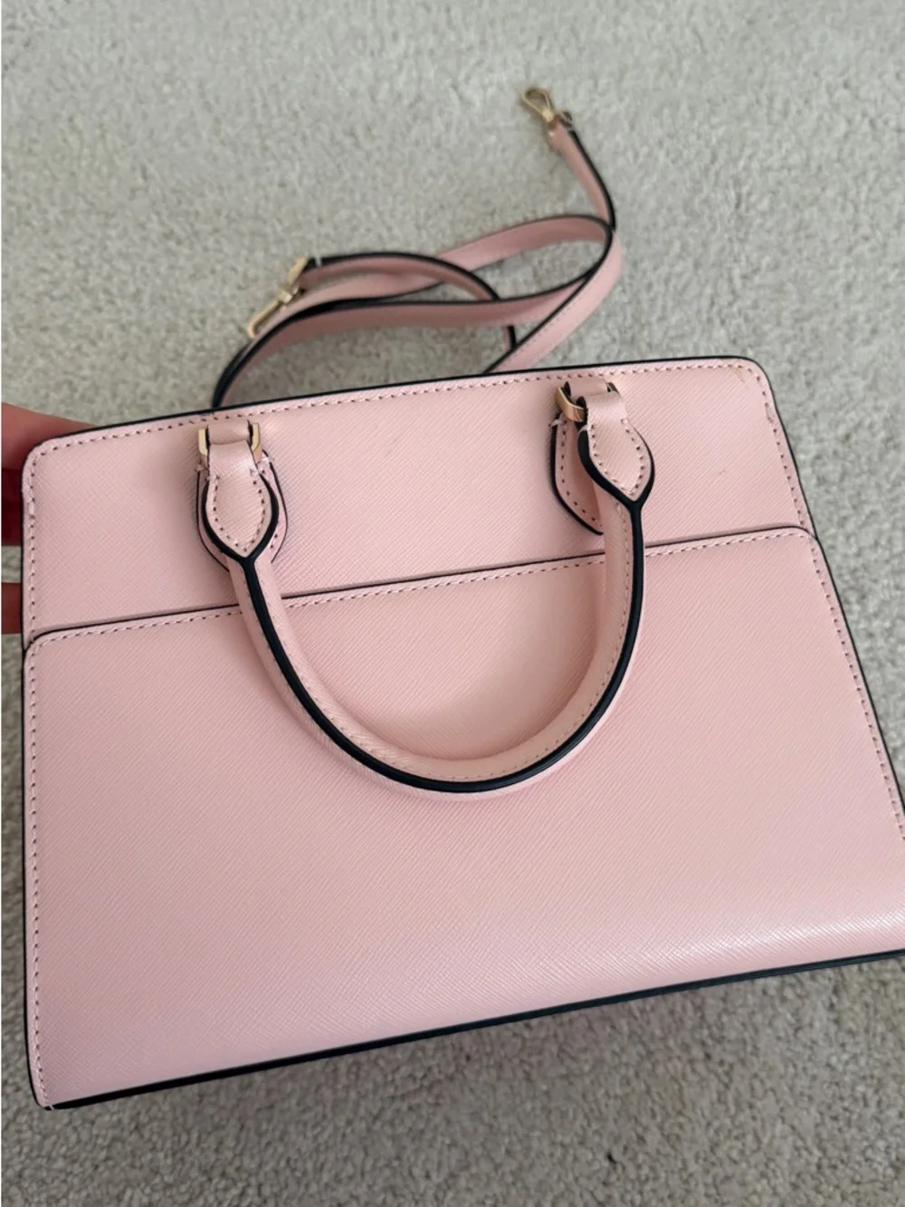 kate spade Pink Saffiano Leather Satchel with Gold Hardware - Picture 7 of 7